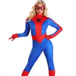 Women’s Spider Superhero Costume - Blue and Red